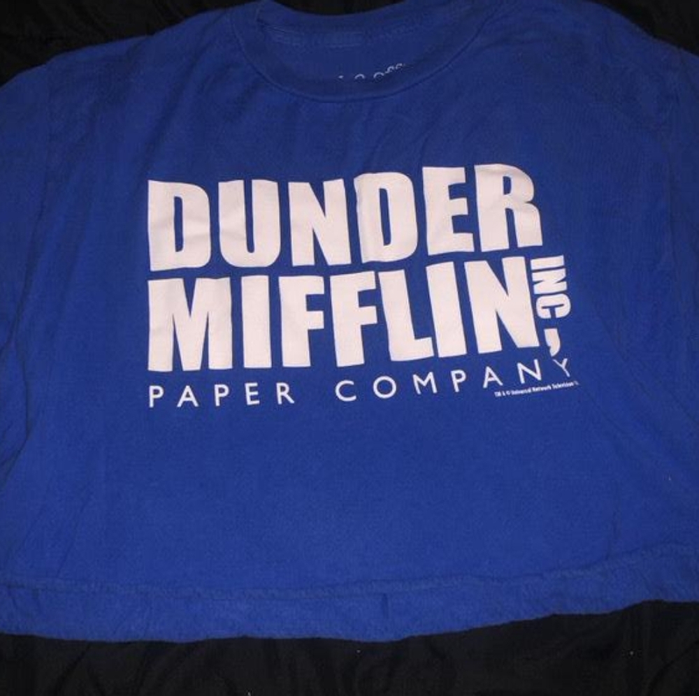 Dunder Mifflin Graphic Tee - Blue & White